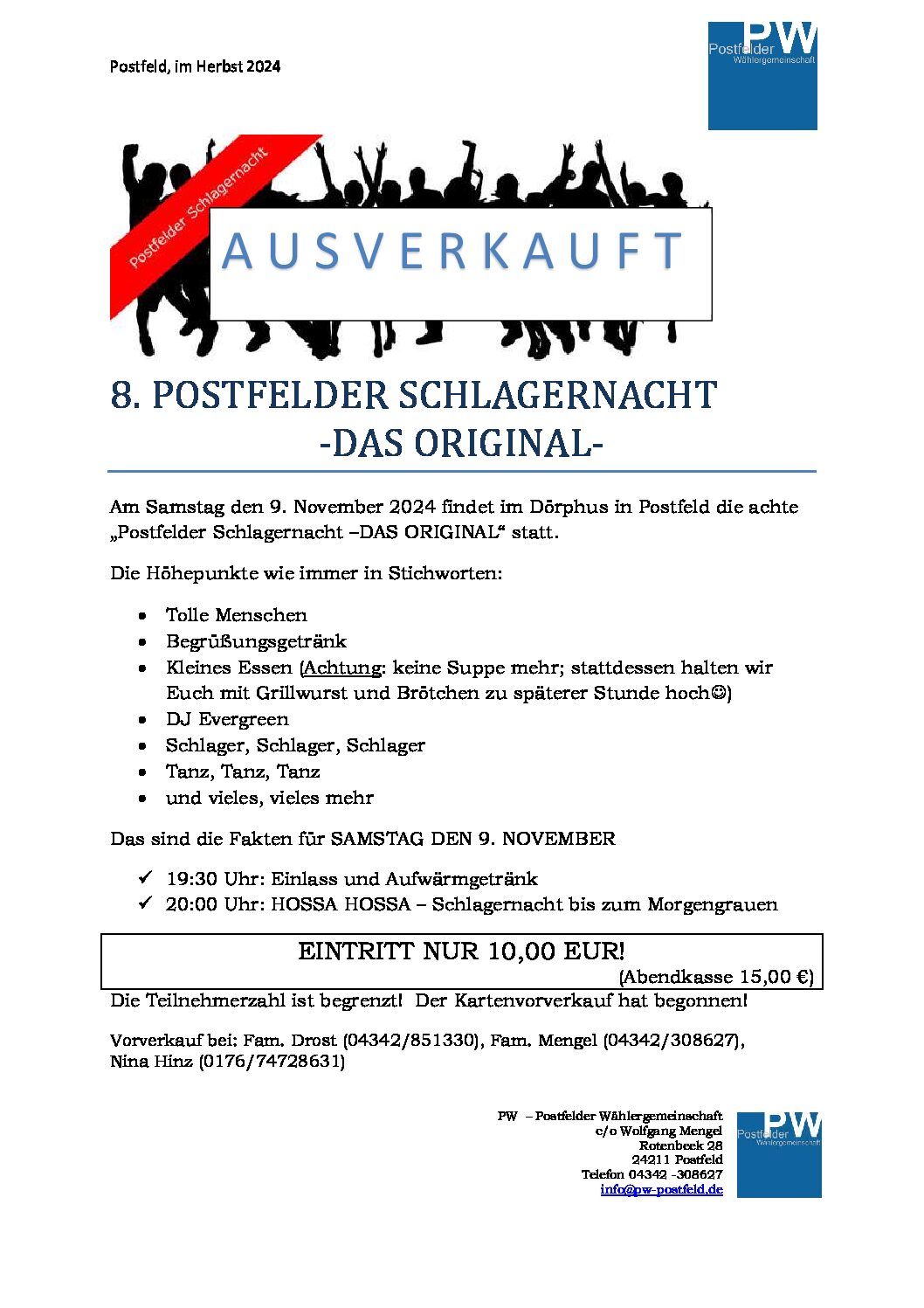 Schlagernacht 2024 ausverkauft